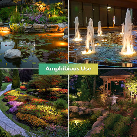 POPOSOAP pool and fountain lighting creates inviting water features