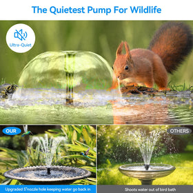 POPOSOAP quiet operation blends with garden sounds for relaxing ambience.