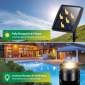 POPOSOAP solar panel-to-lamp cable setup for easy wiring-free lighting