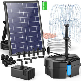 POPOSOAP solar pond filter back panel with built-in battery for easy setup