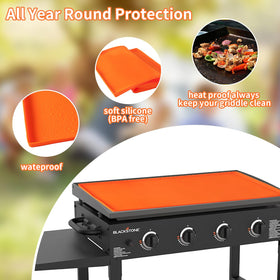 POPQEEN 36in griddle cover side view protects against insects and dust.
