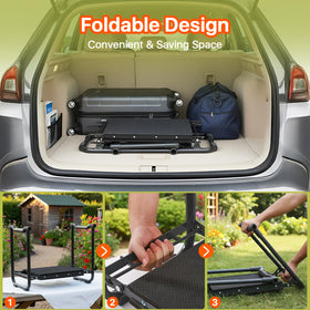 Poraise all-terrain-stability supports use on garden, gravel, or deck