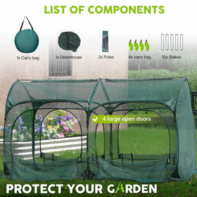 Porayhut coop net provides 360-degree view for pets