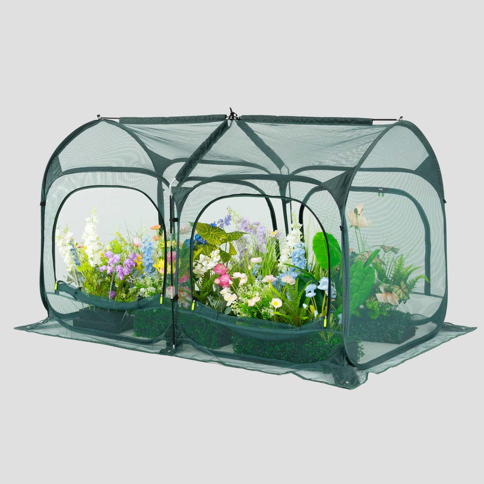 Porayhut large netting cover with quick pop-up setup for garden protection
