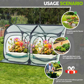 Porayhut open bottom design lets pets forage safely