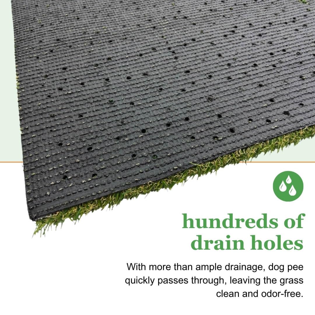 Porch Potty latex-backed grass for sturdy daily use