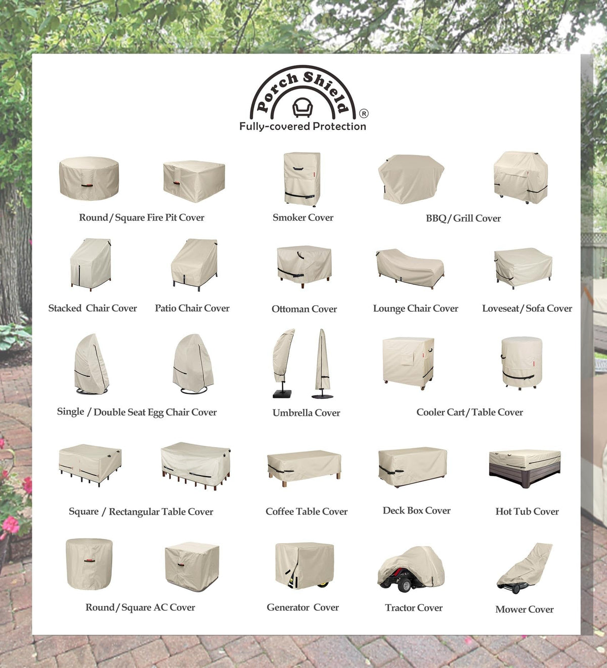 Porch Shield 2-pack keeps your outdoor seating ready for guests