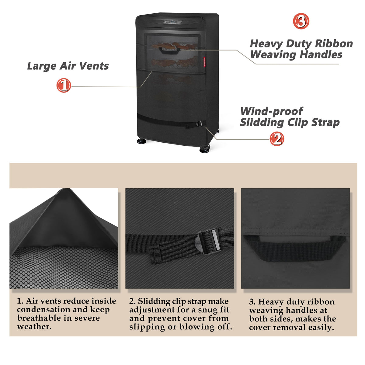 Porch Shield 600D polyester durability supports outdoor longevity.