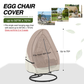 Porch Shield 600D waterproof fabric keeps the chair dry during showers.