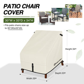 Porch Shield adjustable-straps guarantee a snug-fit on larger chairs