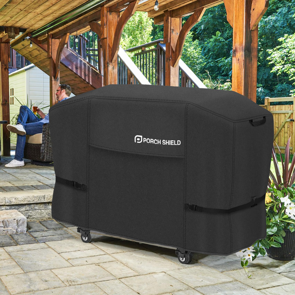 Porch Shield air vents help reduce condensation inside the cover.