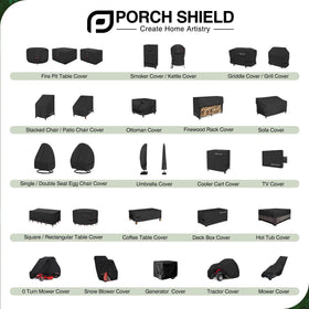 Porch Shield bottom buckles secure cover during windy conditions
