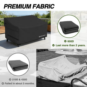 Bottom buckle straps secure the cover to prevent shifting in strong winds.