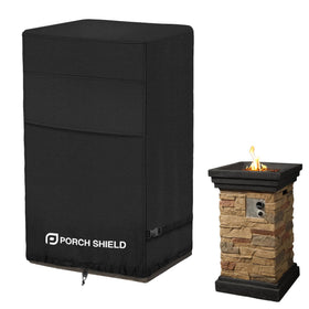 Porch Shield fire-column cover 21in square securely fits outdoors.