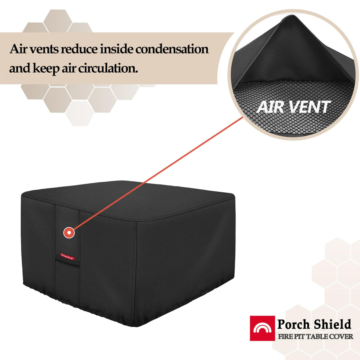 Porch Shield durable 600D polyester fabric ready for outdoor use