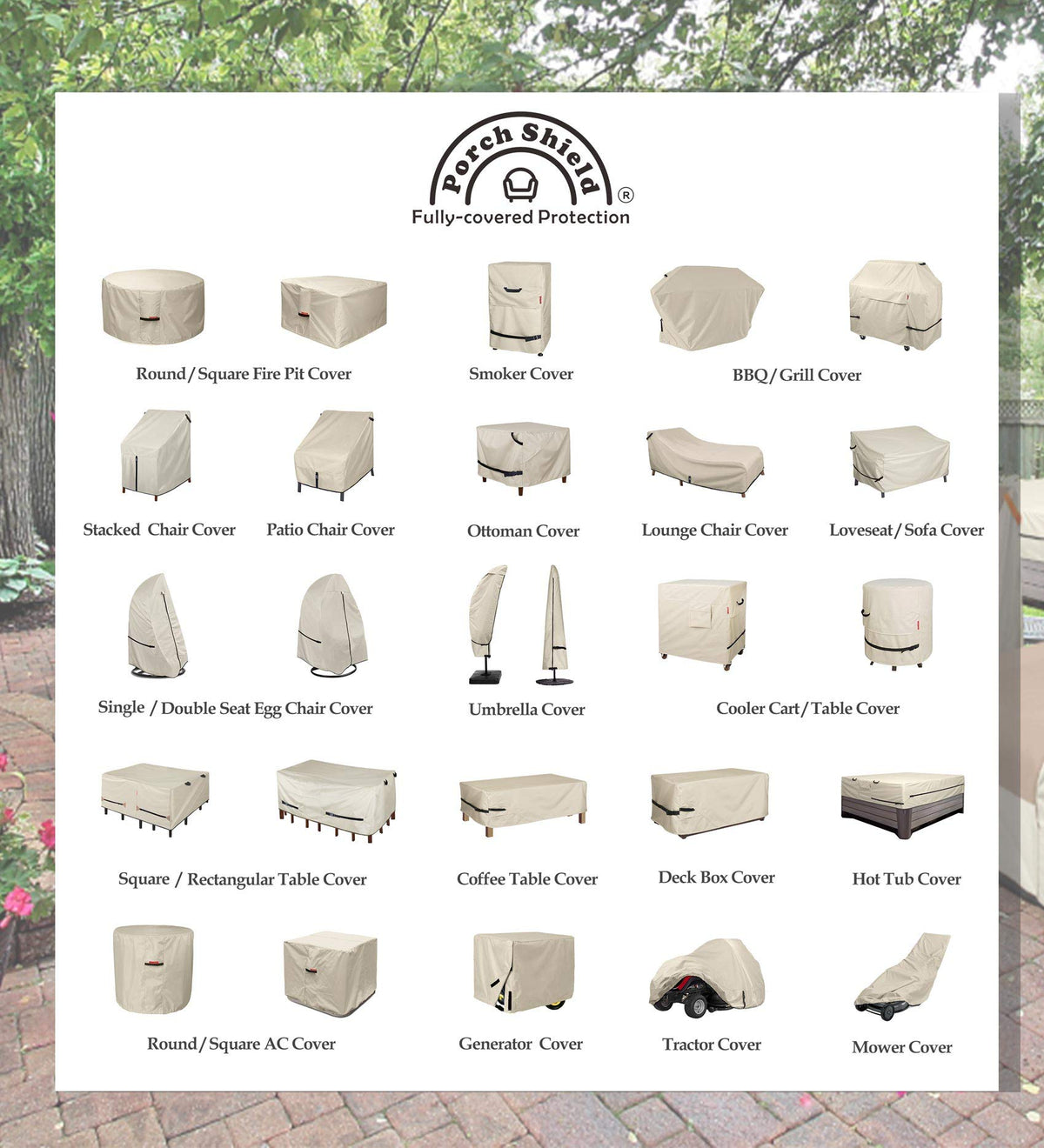 Porch Shield 32in fire pit cover is easy to clean and store.