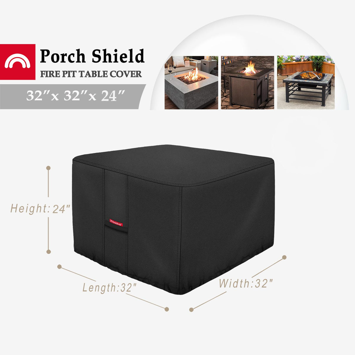 Porch Shield fade-resistant fabric keeps your square cover looking fresh outdoors.