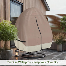 Cover sized to fit up to 66 by 70 inches on Porch Shield egg chair