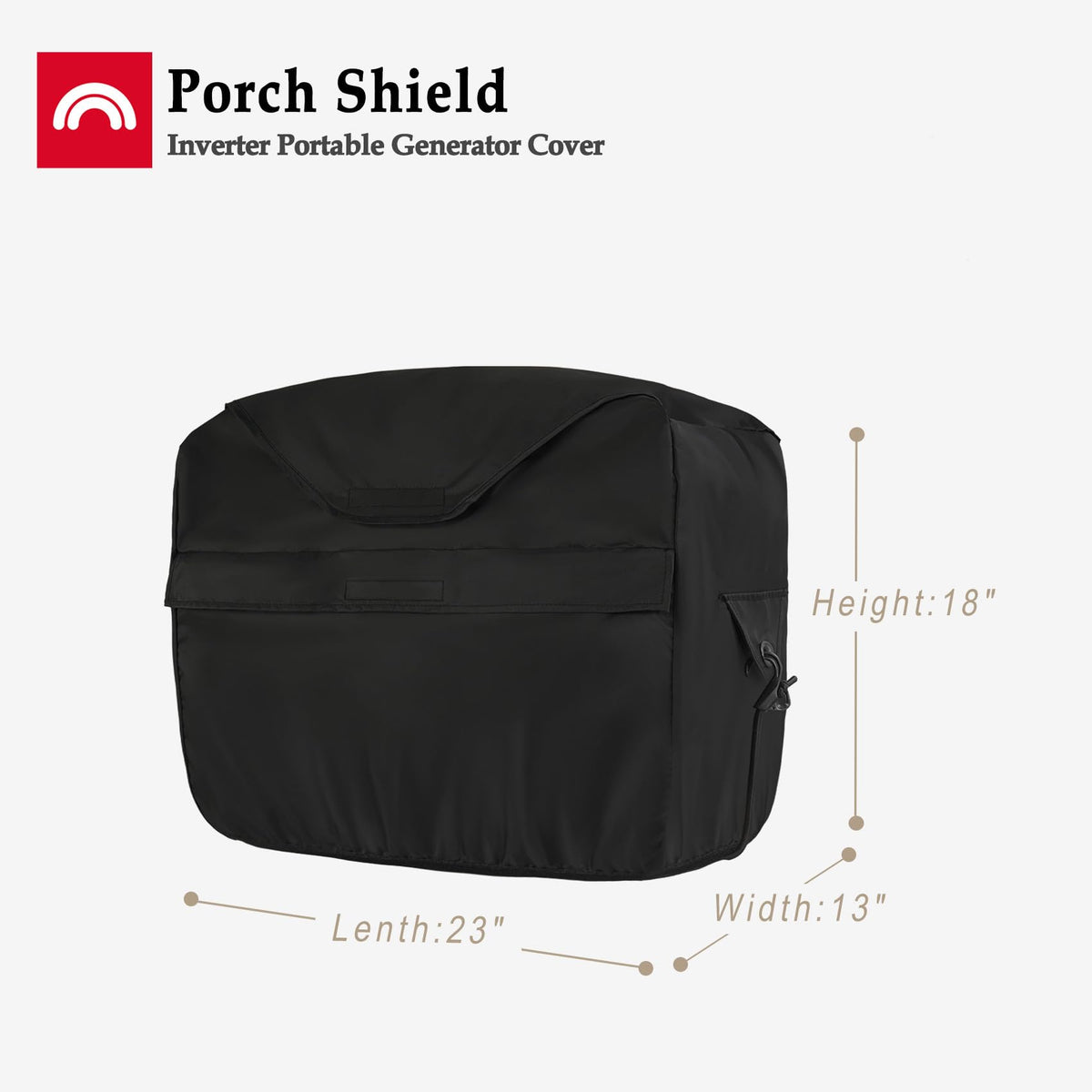 Porch Shield EU3200i side view shields the inverter against weather