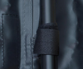 Porch Shield installed on generator with Velcro enables quick, tool-free access