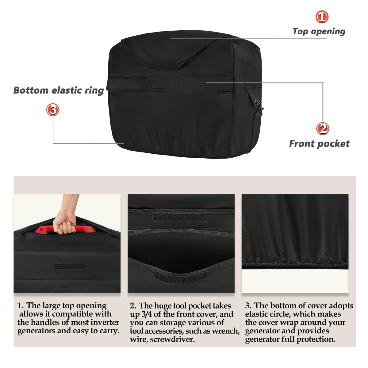 Porch Shield windproof strap keeps cover secure during gusts