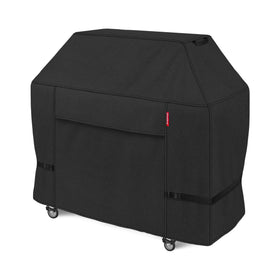 Porch Shield grill cover fits Weber grills up to 52 inches, protecting from rain and dust.