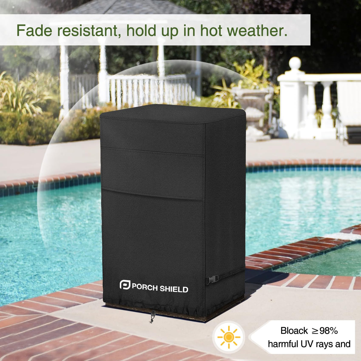 Porch Shield large air vent promotes airflow and reduces ballooning.