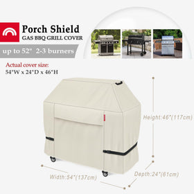 Porch Shield durable seams prevent leaks and fraying for long-lasting outdoor grill protection.