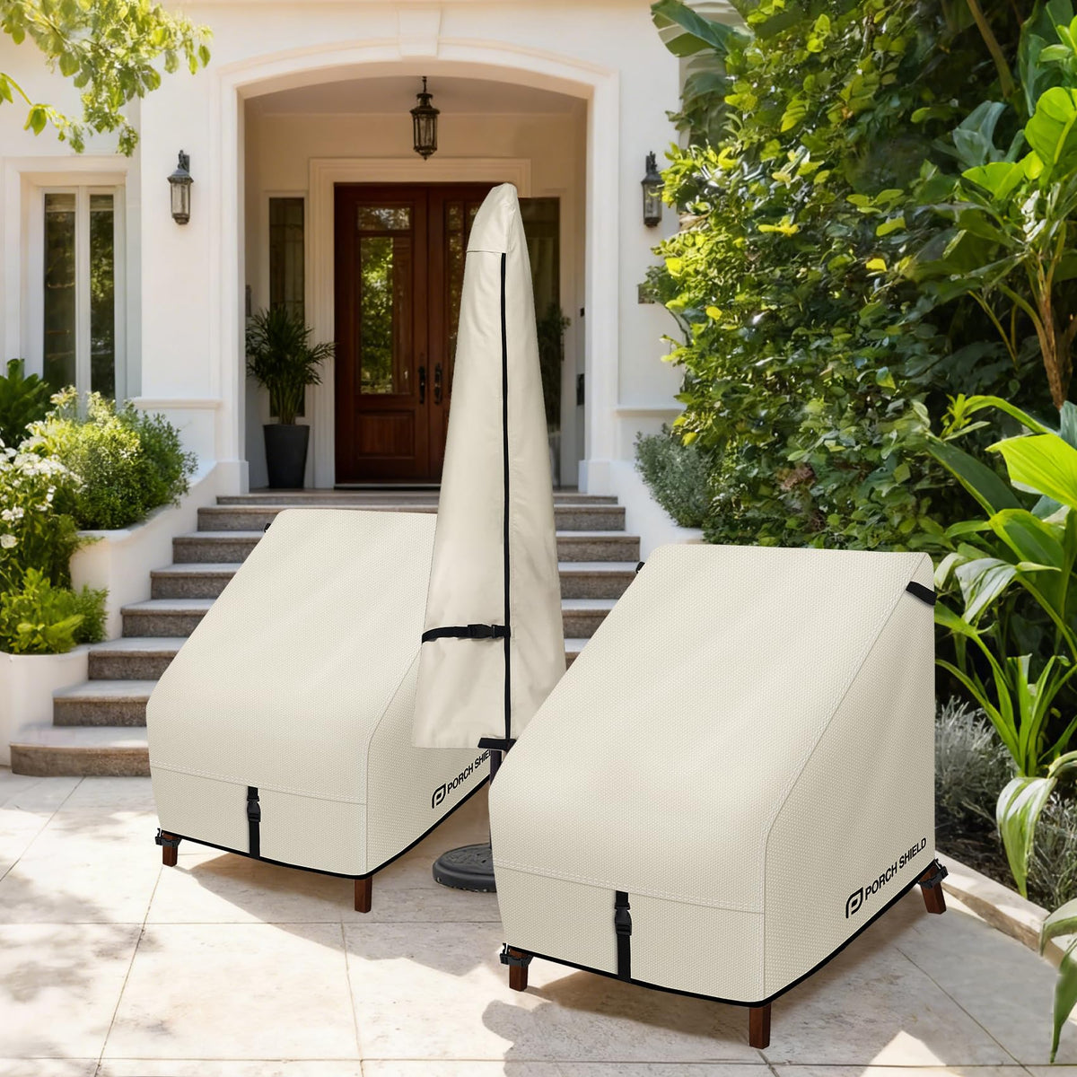 Porch Shield double-stitched seams enhance longevity against sun and rain