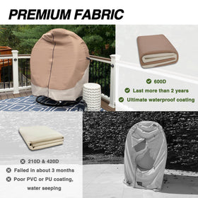 Porch Shield top hang loop and zipper closure simplify installation.