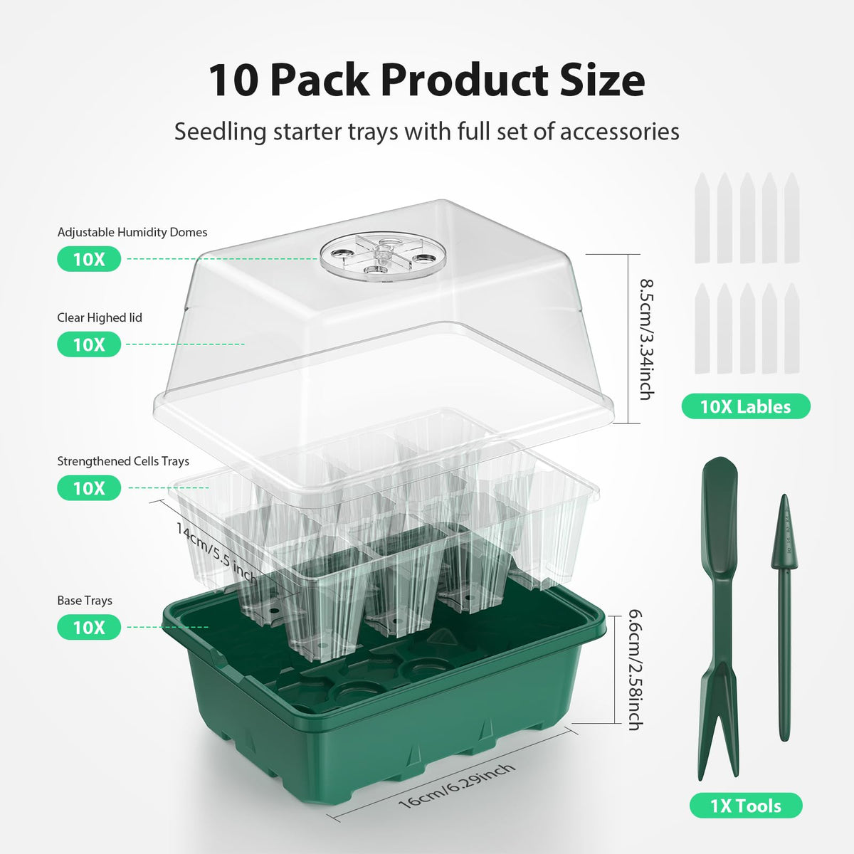 POROLIR Seed Starter Tray even moisture distribution across all 12 cells.