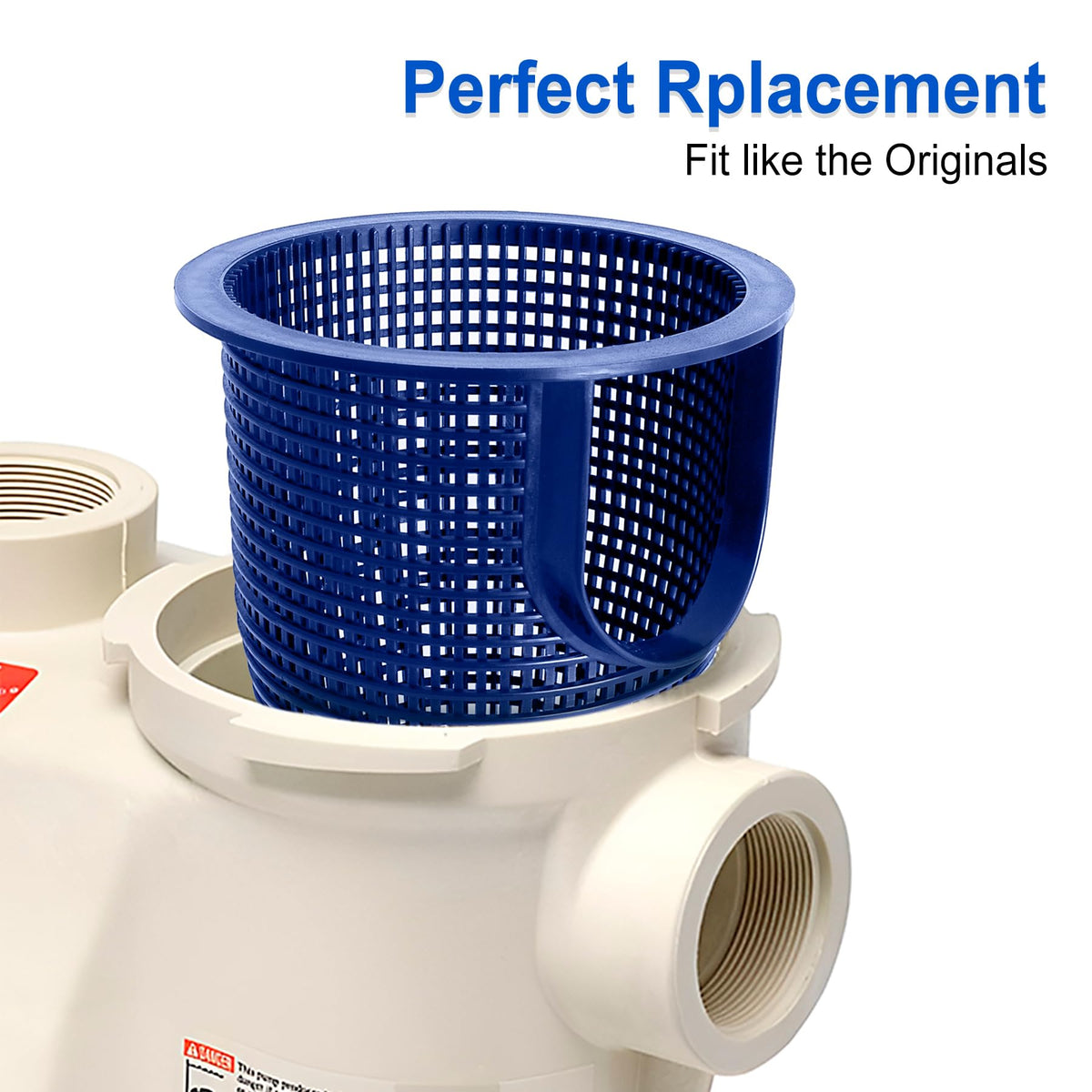 Porscan 91110040 compatible basket installed in Pentair WhisperFlo pump for optimized flow