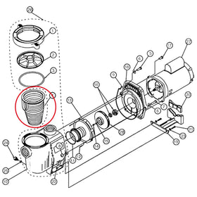 Porscan 91110040 skimmer basket debris protection improves pump safety