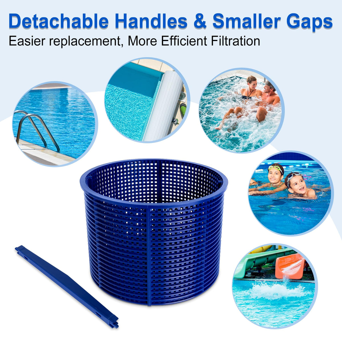 Porscan SPX1082CA skimmer basket with removable handle for quick maintenance