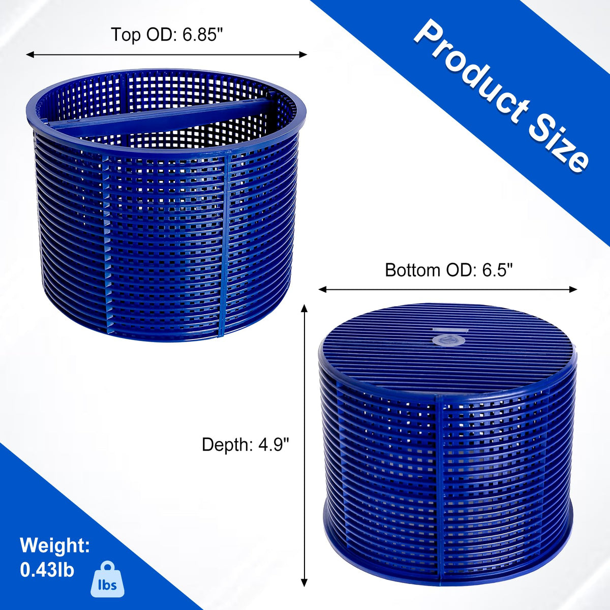 Porscan SPX1082CA skimmer basket top view for easy maintenance