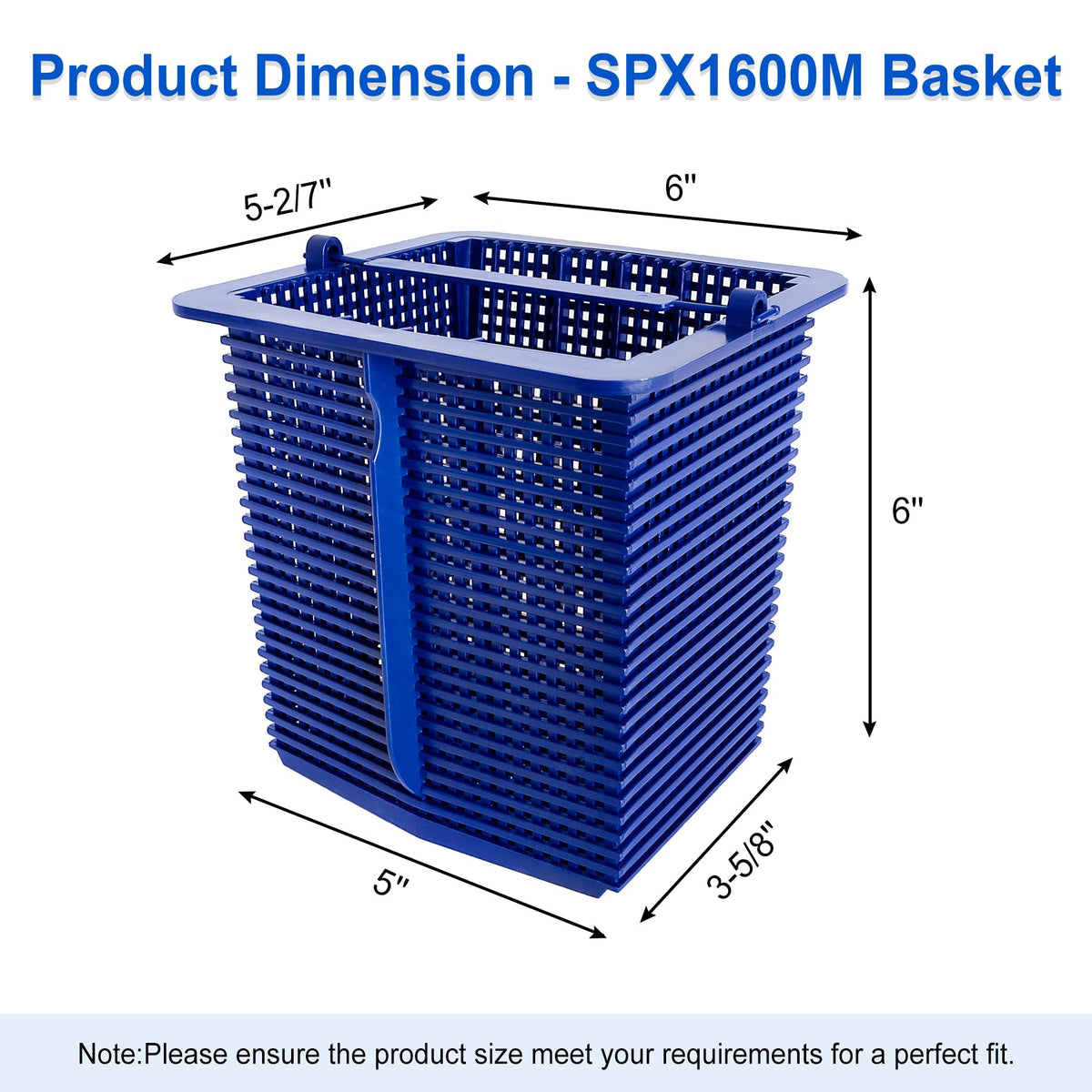 Porscan SPX1600M skimmer basket durable plastic build for long-lasting pool filtration