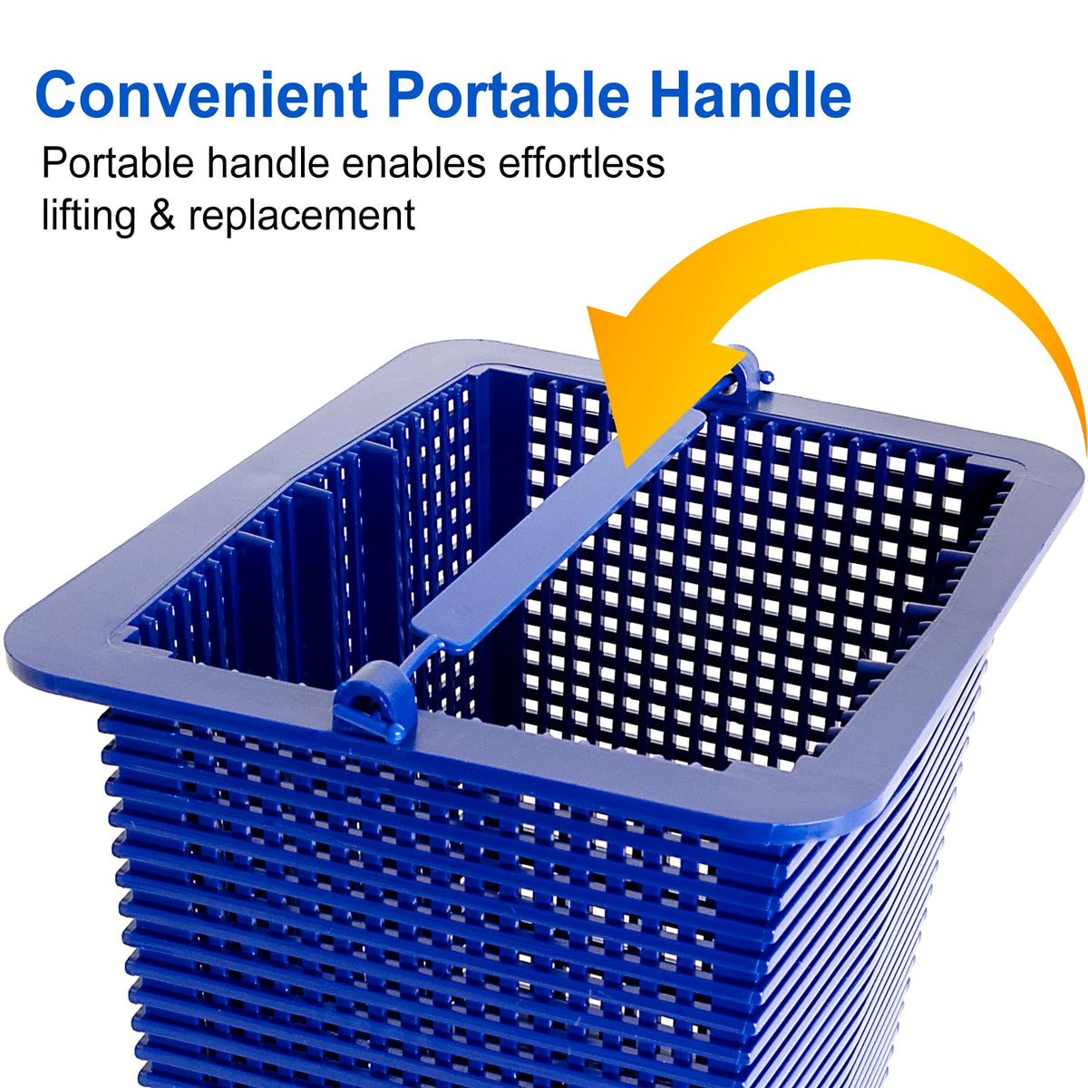 Porscan SPX1600M skimmer basket with easy-clean handle for quick maintenance