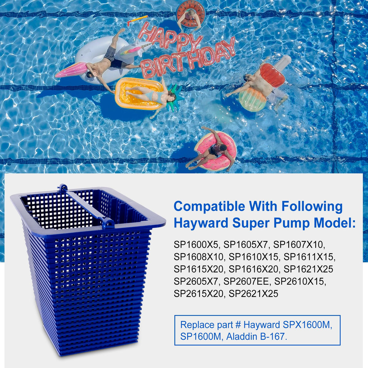 Porscan SPX1600M skimmer basket in-ground pool setup for simple maintenance