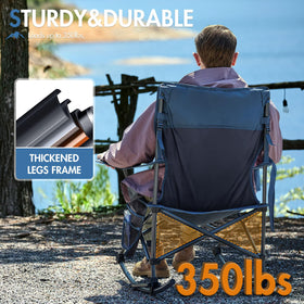 Portal Outdoor Rocking Chair with 24 inch padded back for added comfort