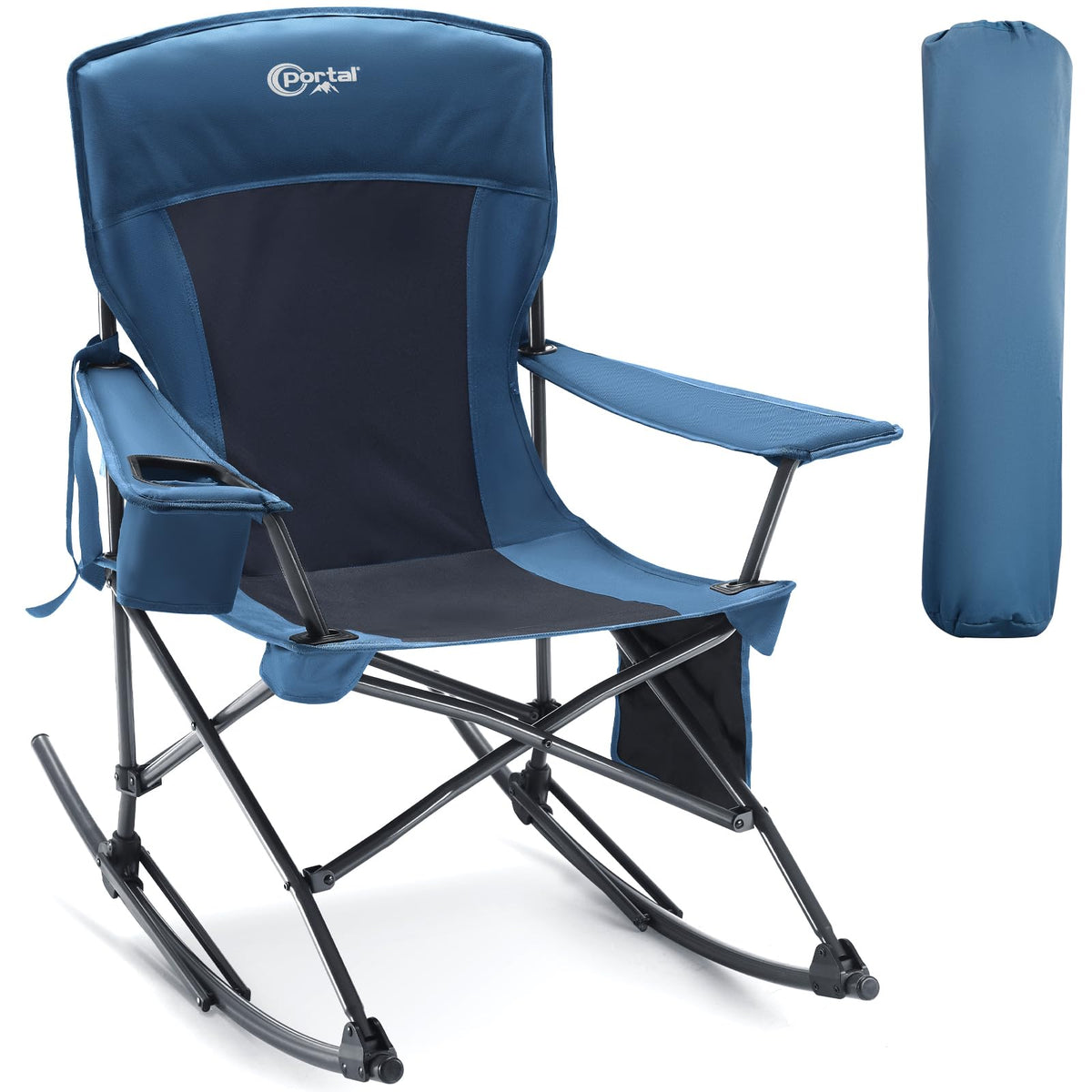 Portal Outdoor Rocking Chair on a campsite offering comfortable outdoor seating