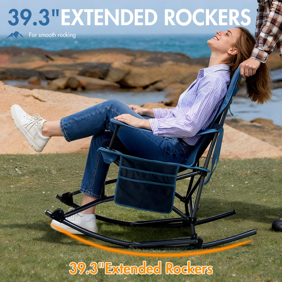 Portal Outdoor Rocking Chair with carry bag ready for quick trips
