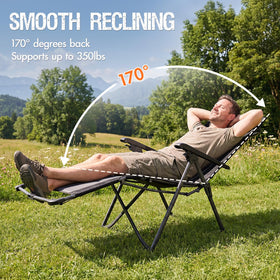 Portal zero gravity chair built-in cup holder keeps drinks handy.