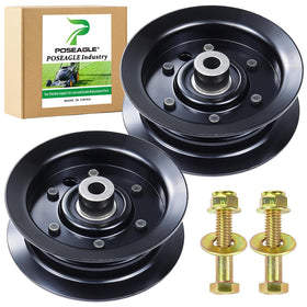 POSEAGLE 132-9420 flat idler pulley front view for precise mower deck alignment
