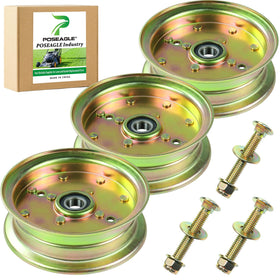 POSEAGLE 3-pack idler pulley replaces Husqvarna 539132728 for smooth mowing.