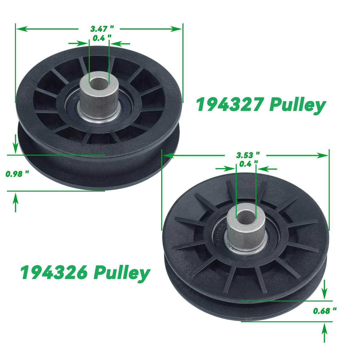 POSEAGLE 532194327 flat idler pulley close-up