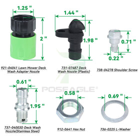 POSEAGLE 737-04003D stainless steel deck wash nozzle shows durable construction during deck wash