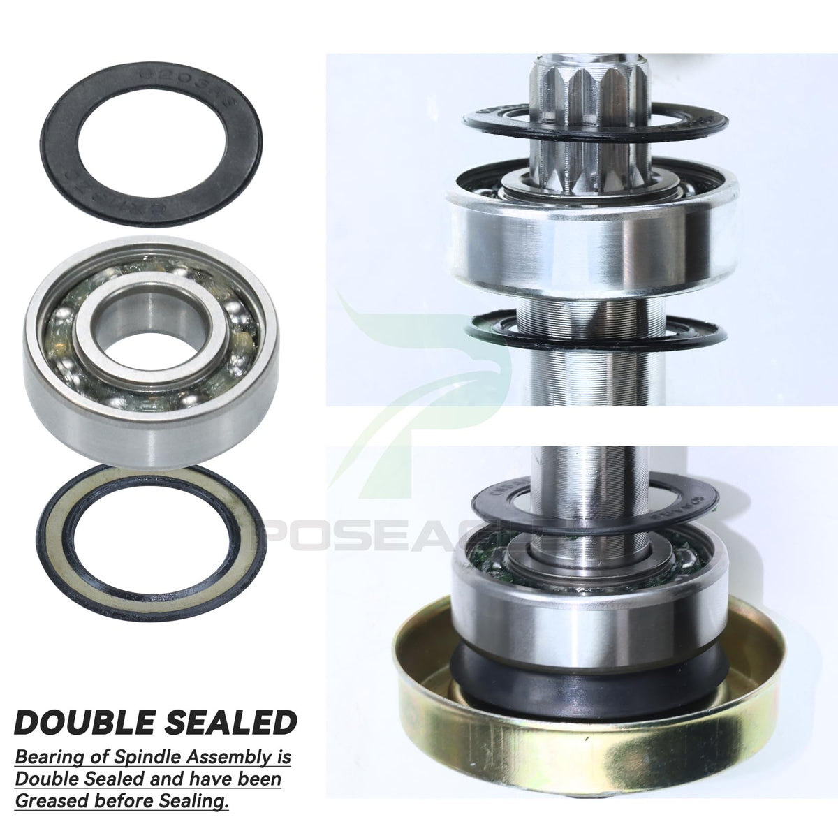 Poseagle aluminum alloy construction demonstrates premium materials for long-lasting mower parts.