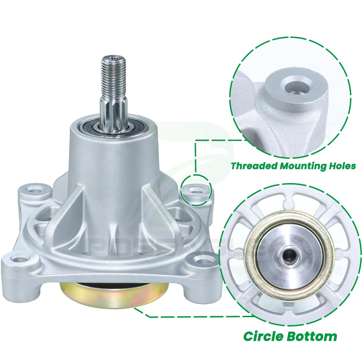 Poseagle bolts-and-grease-zerks detail highlighting high-strength fasteners and zerk fittings.