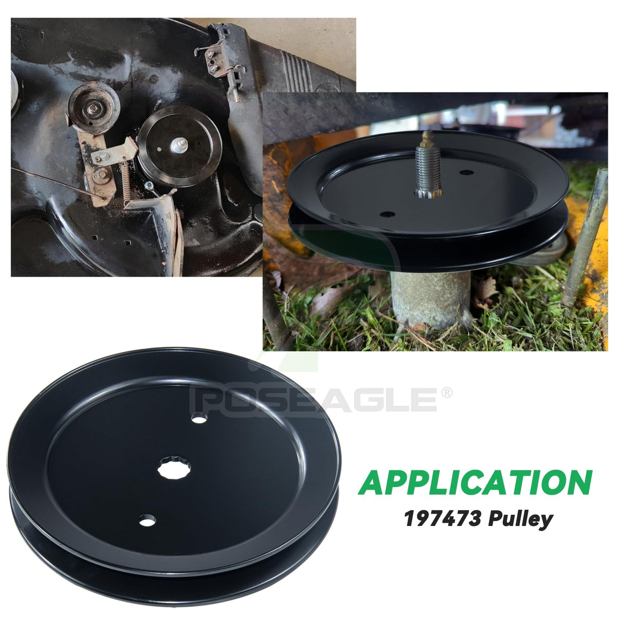 POSEAGLE corrosion-resistant finish ensures longevity in wet grass and muddy yards.