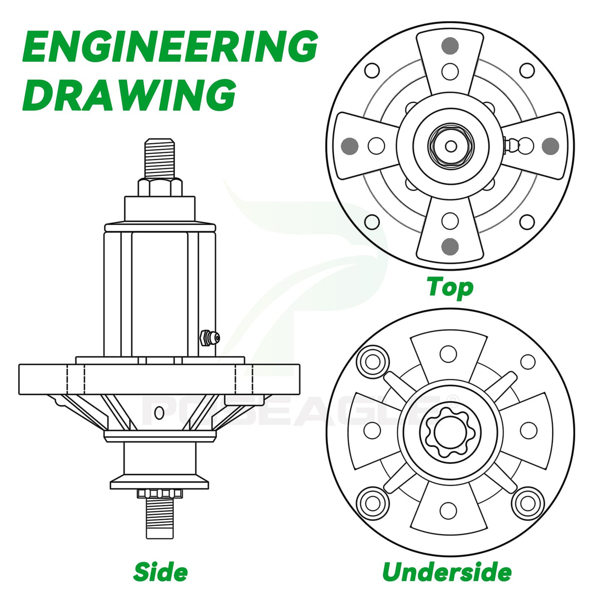 POSEAGLE deck compatibility guide confirms fit across multiple John Deere models.